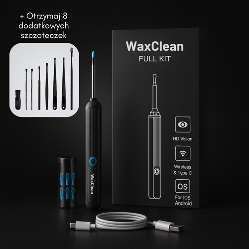 WaxClean™ – Inteligentne czyszczenie uszu z zaawansowaną technologią